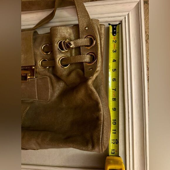 Jimmy Choo Brushed Gold Suede Ramona Tote Bag - Vintage 2010 - Picture 7 of 16